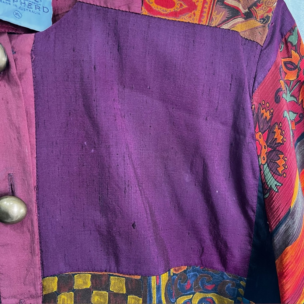 Vintage Patchwork Jacket Maggie Shepherd Australi… - image 6